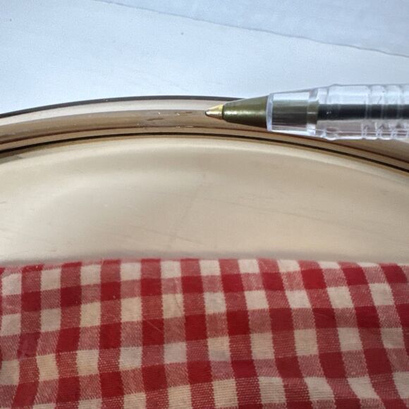 Round Pyrex Replacement Glass Lid Amber Color  10⅝”  Large - Picture 8 of 8